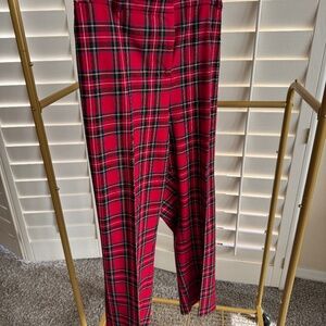 J Crew Kallie pant - red tartan size 18